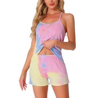 Women's Pajama Set Cotton Cami Shorts Pjs Sets 2 pc Sleep Set Soft Modal Sleepwear