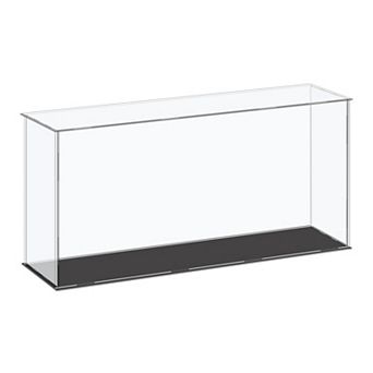 Acrylic Display Case Plastic Box Cube Storage Box Assemble Dustproof Showcase 16.1x4.3x8 Inch