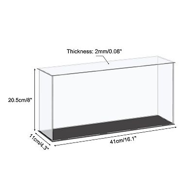 Acrylic Display Case Plastic Box Cube Storage Box Assemble Dustproof Showcase 16.1x4.3x8 Inch