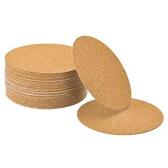 40 pc Self-Adhesive Cork Round, Cork Tiles Backing Sheets Cork Coasters for DIY Crafts