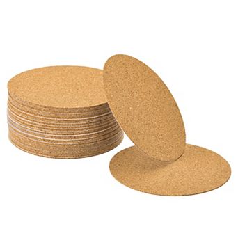 40 pc Self-Adhesive Cork Round, Cork Tiles Backing Sheets Cork Coasters for DIY Crafts