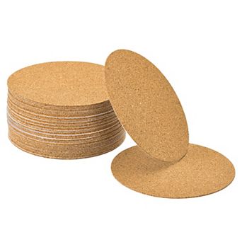 40 pc Self-Adhesive Cork Round, Cork Tiles Backing Sheets Cork Coasters for DIY Crafts