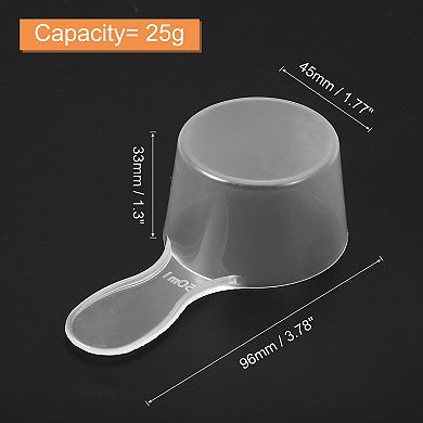 5Pcs Plastic Measuring Spoons 25g/50ml Table Spoon Powder Scoops Spoon Clear