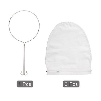 Mesh Strainer Bag, Cloth Mesh Filter Bags with Reinforced Frame and Sturdy Handle, Nut Milk Bags