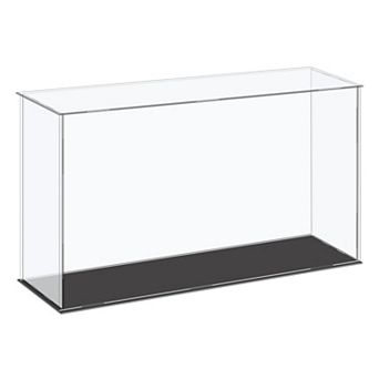 Acrylic Display Case Plastic Box Cube Storage Box Assemble Dustproof Showcase 14.1x4.3x8 Inch