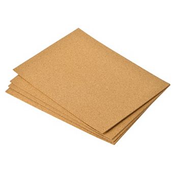4 pc 8.3" x 11.8" Self Adhesive Cork Sheets 2mm Thick A4 Rectangle Cork Table Mat Cup Coaster Brown