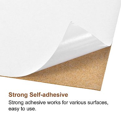 4pcs 8.3" x 11.8" Self Adhesive Cork Sheets 2mm Thick A4 Rectangle Cork Table Mat Cup Coaster Brown