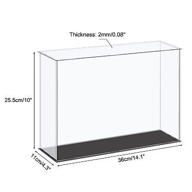 Acrylic Display Case Plastic Box Cube Storage Box Assemble Dustproof Showcase 14.1x4.3x10 Inch