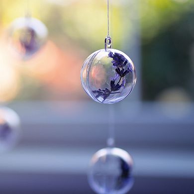 10 Pcs Clear Fillable Balls Ornament, 2.6 Inch Hanging Plastic Balls Transparent Decor Balls