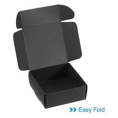 3"x3"x1.5" Paper Soap Box, 20 Pack Homemade Soap Boxes Square Presents Packaging Boxes, Black