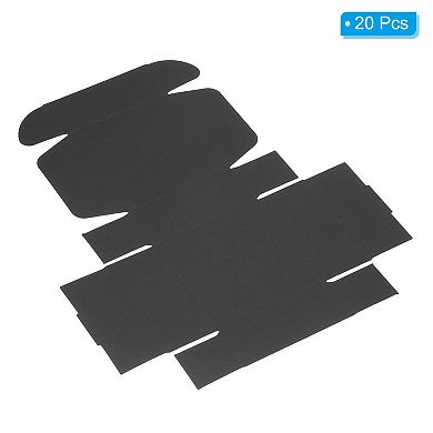 3"x3"x1.5" Paper Soap Box, 20 Pack Homemade Soap Boxes Square Presents Packaging Boxes, Black