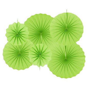 Hanging Paper Fans Party Set 12 pc Round Pattern Hanging Paper Fans Decoration for Home Shop Wall