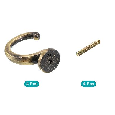 4Pcs Curtain Holdback, Aluminum Alloy Wall Mounted Curtain Holders Drapery Tieback Hooks