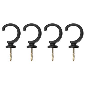 4 pc Curtain Holdback, Aluminum Alloy Wall Mounted Curtain Holders Drapery Tieback Hooks