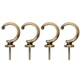 4 pc Curtain Holdback, Aluminum Alloy Wall Mounted Curtain Holders Drapery Tieback Hooks