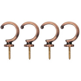 4 pc Curtain Holdback, Aluminum Alloy Wall Mounted Curtain Holders Drapery Tieback Hooks