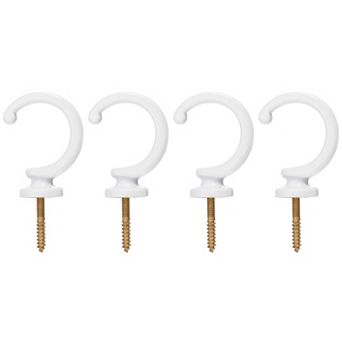 4 pc Curtain Holdback, Aluminum Alloy Wall Mounted Curtain Holders Drapery Tieback Hooks