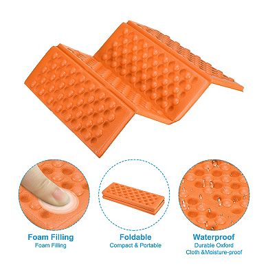 15"x10.6"x0.4" Foldable Hiking Seat Pad, 2 Pack XPE Cushion Sitting Pads Foam Mat Waterproof
