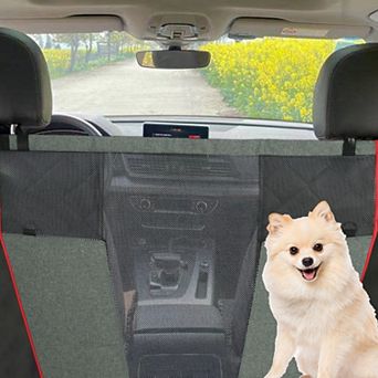 Dog Car Net Barrier, Easy Install Mesh Net Separator, Back Seat Barrier for Dogs, Mesh Net Separator