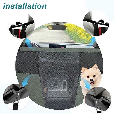 Dog Car Net Barrier, Easy Install Mesh Net Separator, Back Seat Barrier for Dogs, Mesh Net Separator