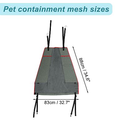 Dog Car Net Barrier, Easy Install Mesh Net Separator, Back Seat Barrier for Dogs, Mesh Net Separator