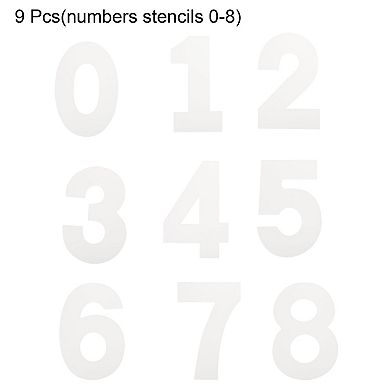8 Inch Plastic Number Stencils Set 0-8 Address Number Stencil Templates