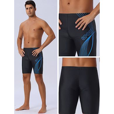 Men's Summer Holiday Elastic Waist Regular Fit Sports Training Swimwear Trunks