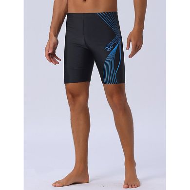 Men's Summer Holiday Elastic Waist Regular Fit Sports Training Swimwear Trunks