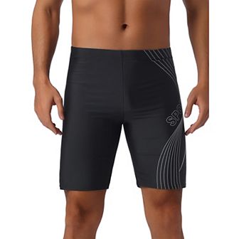 Men's Summer Holiday Elastic Waist Regular Fit Sports Training Swimwear Trunks