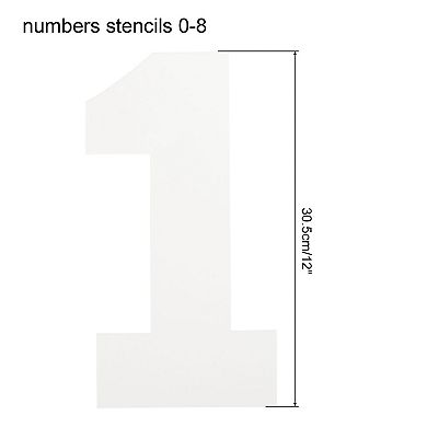 12 Inch Plastic Number Stencils Set 0-8 Address Number Stencil Templates