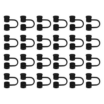 Straw Cover Cap, Silicone Straw Tips Cover Fits 7.5-8mm OD Drinking Straws 24 pc
