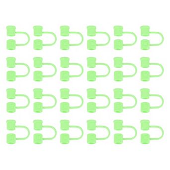 Straw Cover Cap, Silicone Straw Tips Cover Fits 7.5-8mm OD Drinking Straws 24 pc