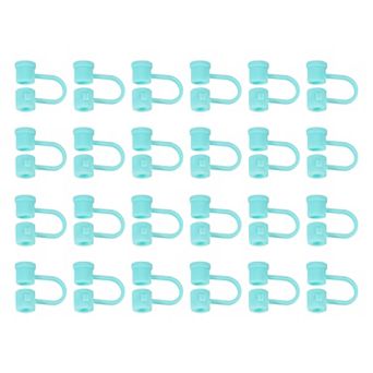 Straw Cover Cap, Silicone Straw Tips Cover Fits 7.5-8mm OD Drinking Straws 24 pc