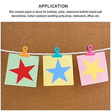 Star Cutouts Paper Five Star Confetti Cutouts 11 Inches Pack of 36