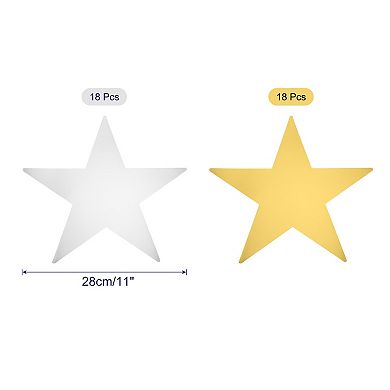 Star Cutouts Paper Five Star Confetti Cutouts 11 Inches Pack of 36