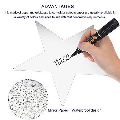 Star Cutouts Paper Five Star Confetti Cutouts 11 Inches Pack of 36