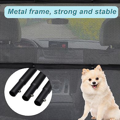 Dog Car Net Barrier, Escape-Proof, Car Divider for 2nd 3rd Row Seats Cargo Area Black