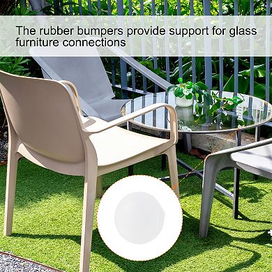 Glass Table Top Bumpers with Stem, 0.28 Inch Anti Collision Slip Glass Table Spacers