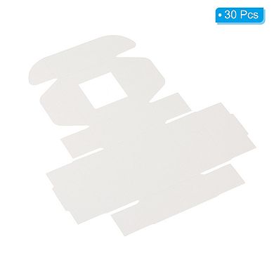 2.5"x2.5"x1" Paper Soap Box with Window, 30 Pack Homemade Soap Boxes Square Presents Packaging Boxes