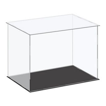 Acrylic Display Case Plastic Box Cube Storage Box Assemble Dustproof Showcase 14.1x8.2x10 Inch