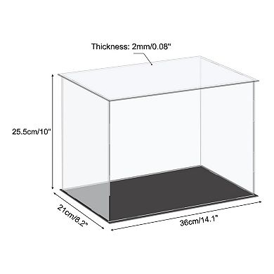 Acrylic Display Case Plastic Box Cube Storage Box Assemble Dustproof Showcase 14.1x8.2x10 Inch