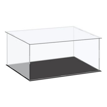 Acrylic Display Case Plastic Box Cube Storage Box Assemble Dustproof Showcase 14.1x8.2x6.1 Inch