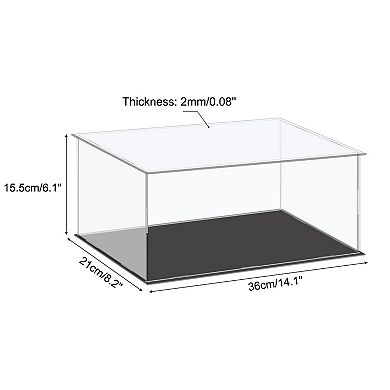 Acrylic Display Case Plastic Box Cube Storage Box Assemble Dustproof Showcase 14.1x8.2x6.1 Inch