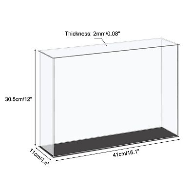 Acrylic Display Case Plastic Box Cube Storage Box Assemble Dustproof Showcase 16.1x4.3x12 Inch