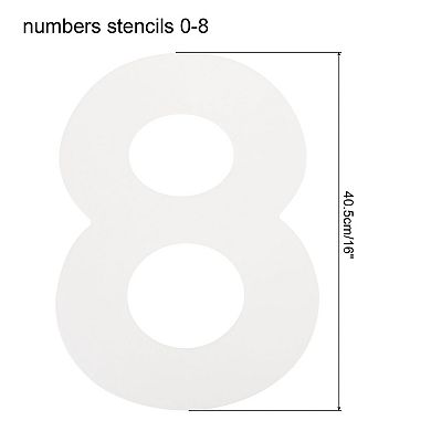 16 Inch Plastic Number Stencils Set 0-8 Address Number Stencil Templates