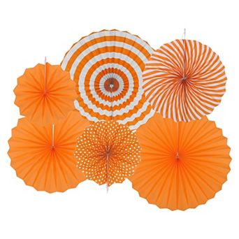Hanging Paper Fans Party Set 12 pc Round Pattern Hanging Paper Fans Decoration for Home, Shop Wall