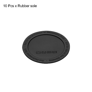 10 Pcs Rubber Bottoms for Sublimation Tumblers, Tumbler Silicone Bottom 2.36" Black
