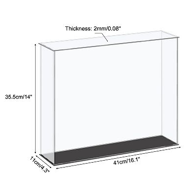 Acrylic Display Case Plastic Box Cube Storage Box Assemble Dustproof Showcase 16.1x4.3x14 Inch