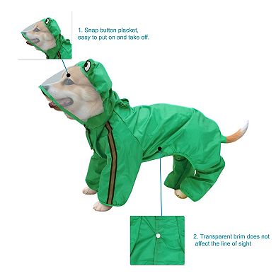 Dog Raincoat, Full Coverage Design, Waterproof, Ideal for Teddy Bears 1 Pc