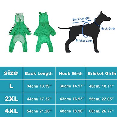 Dog Raincoat, Full Coverage Design, Waterproof, Ideal for Teddy Bears 1 Pc